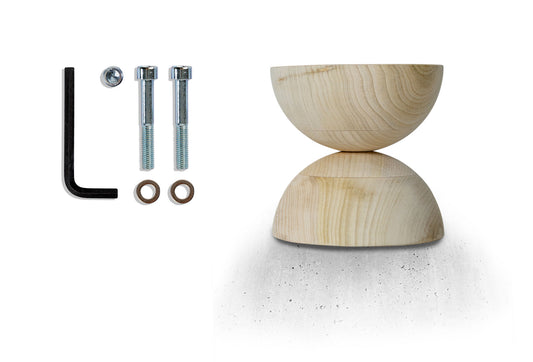 Hemisferios (inclinados) lisos – para atornillar, 1 par