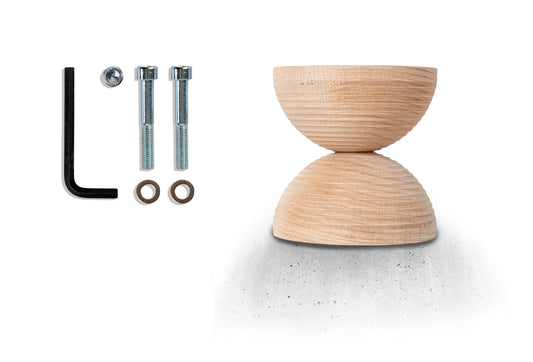 Semiesferas con nervaduras – para atornillar, 1 par