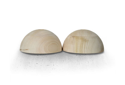 Semisfere (oblique) lisce – da avvitare, 1 paio